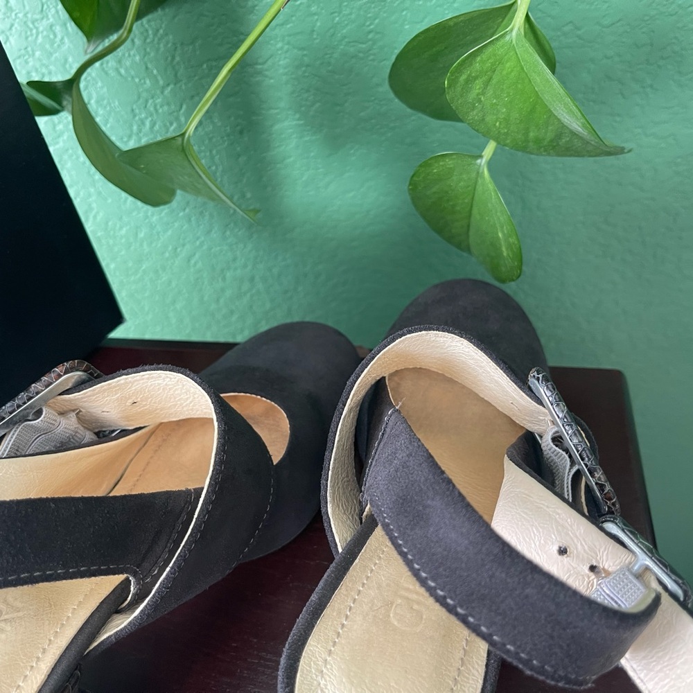 Girotti Black Women's Shoes with Snakeskin Buckle Detail - Picture 5 of 5
